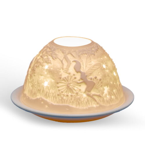 Porcelain tea light holder. Night Fairies.
