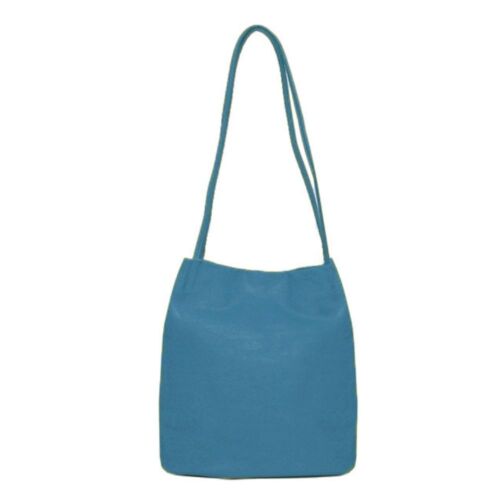 Long Strap Shoulder Bag Bucket shape Teal