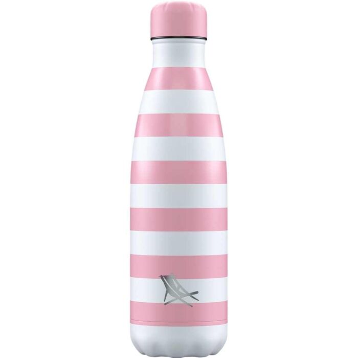 Chilly Bottle 500ml. Pink Stripe.