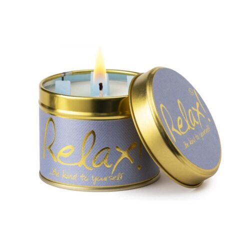 Lily Flame Relax Scented Candle Tin.