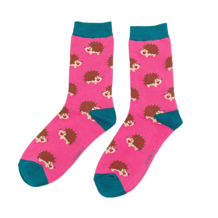Miss Sparrow Bamboo Socks. Hedgehogs.