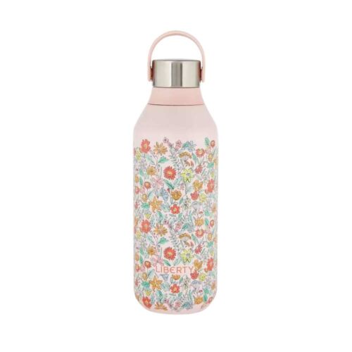 Chilly Bottle 500ml Liberty Summer Sprigs. Pink