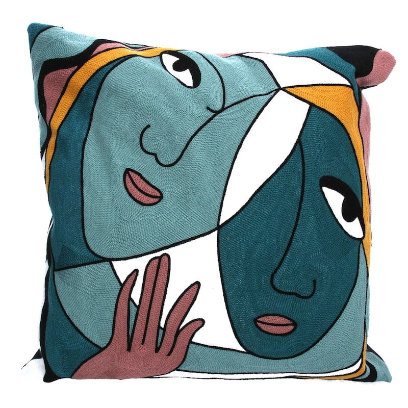 Gisela Graham Modernist Face Design Cushion