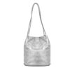 Silver strappy shoulder bag