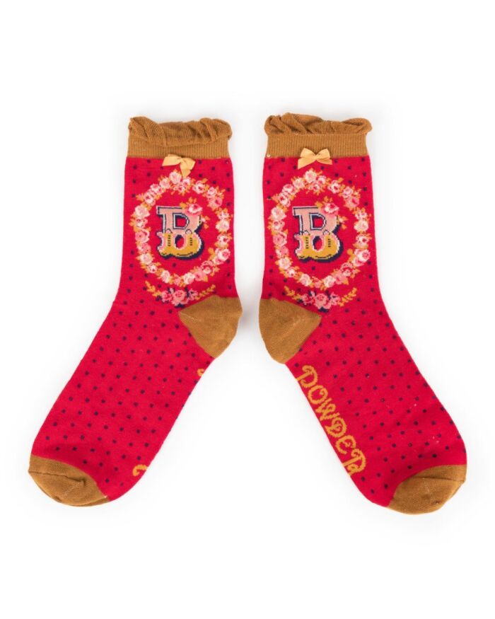 Powder Alphabet socks B
