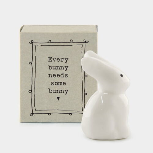 East Of India Porcelain Bunny In A Matchbox