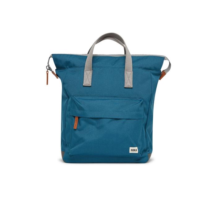 Sustainable recycled ~Roka backpack in Marine colour.