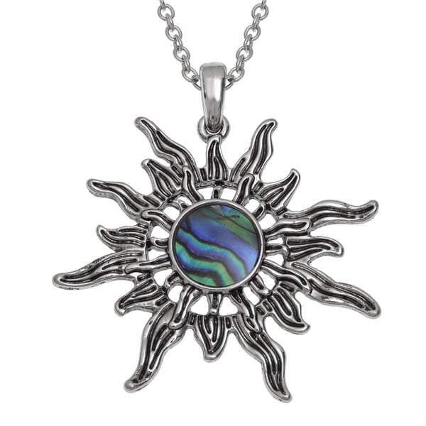sunburst paua shell pendant
