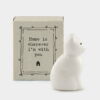 East Of India Porcelain Cat Gift in a matchbox