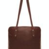 brown leather shoulder bag