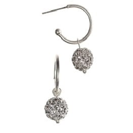 earring hoop silver sparkly