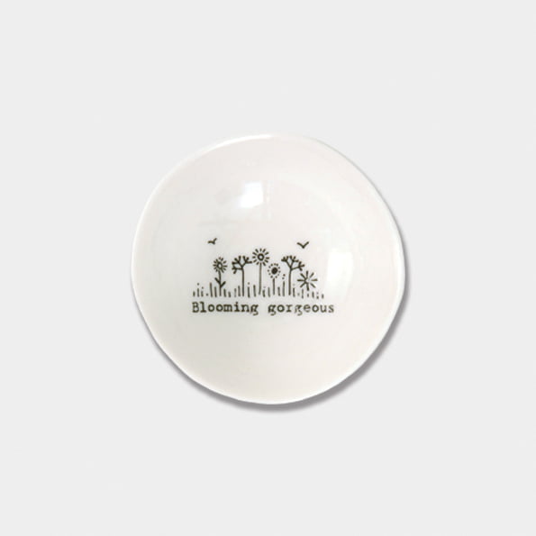 East Of India Small Porcelain Trinket Dish