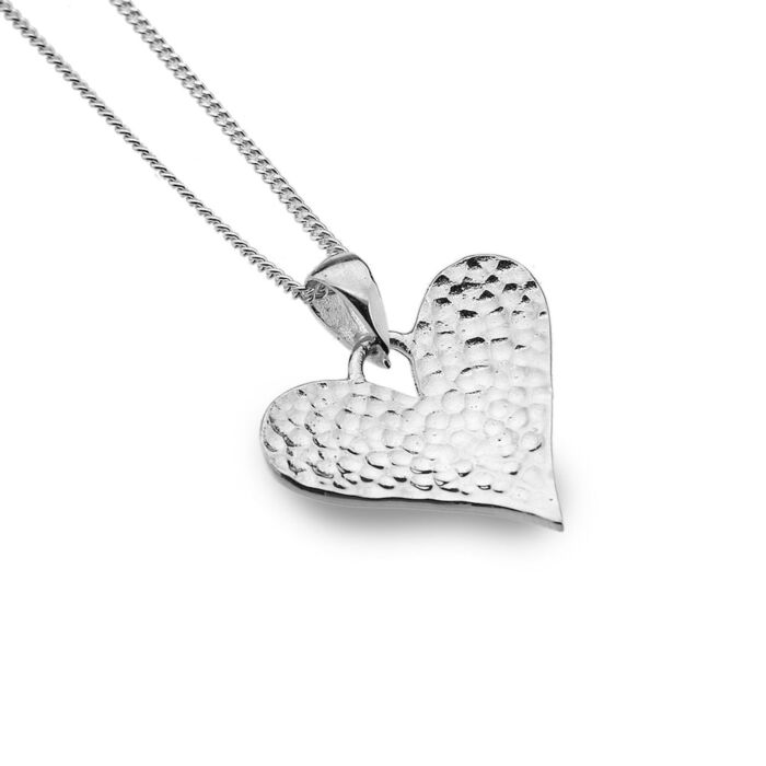 Pure Origins Hammered Heart Necklace