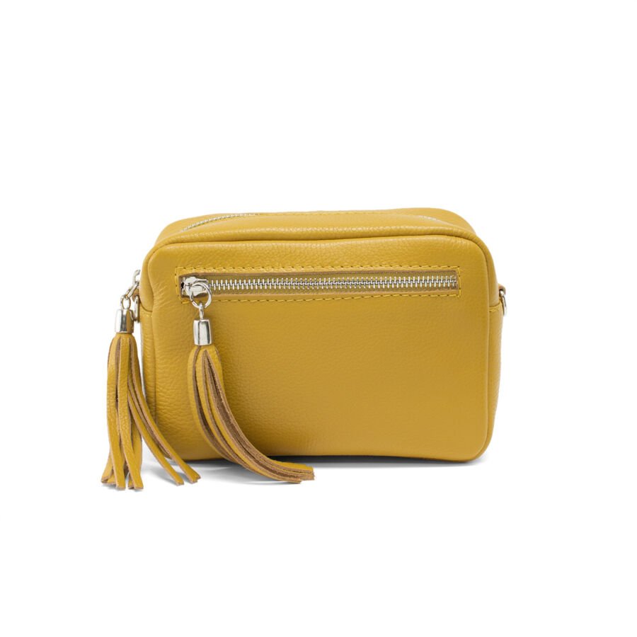 Leather Crossbody Bag Mustard - Number 36