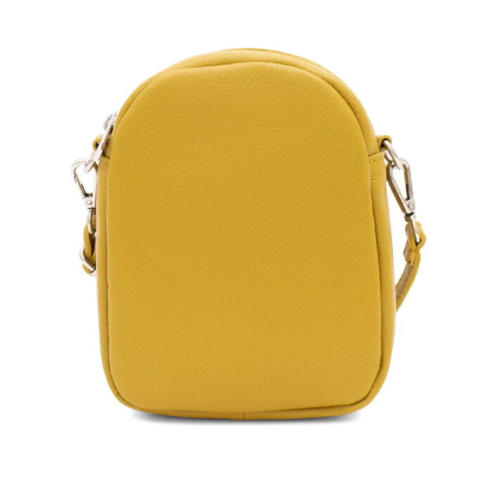 Small Leather crossbody bag in mustard