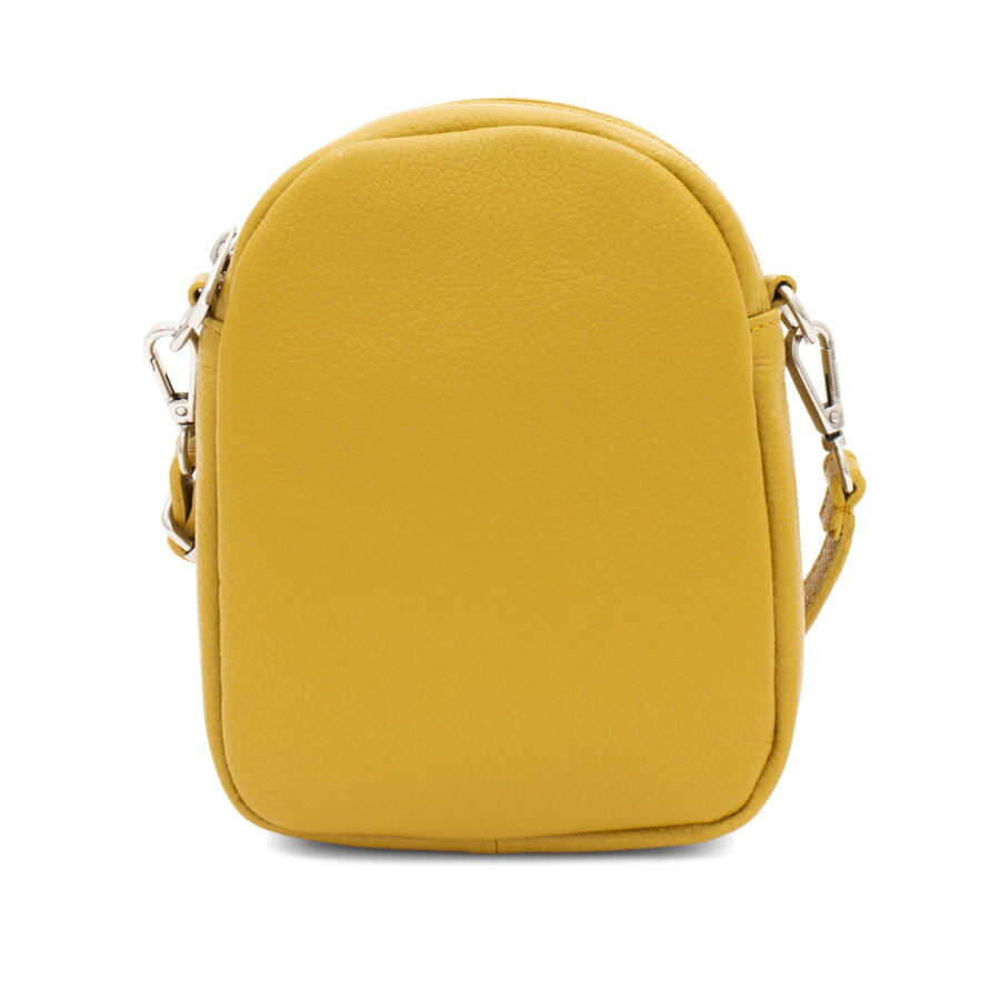 Small Leather crossbody bag in mustard