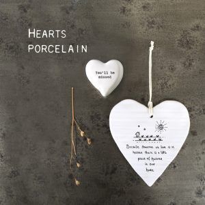 East Of India Porcelain Hearts