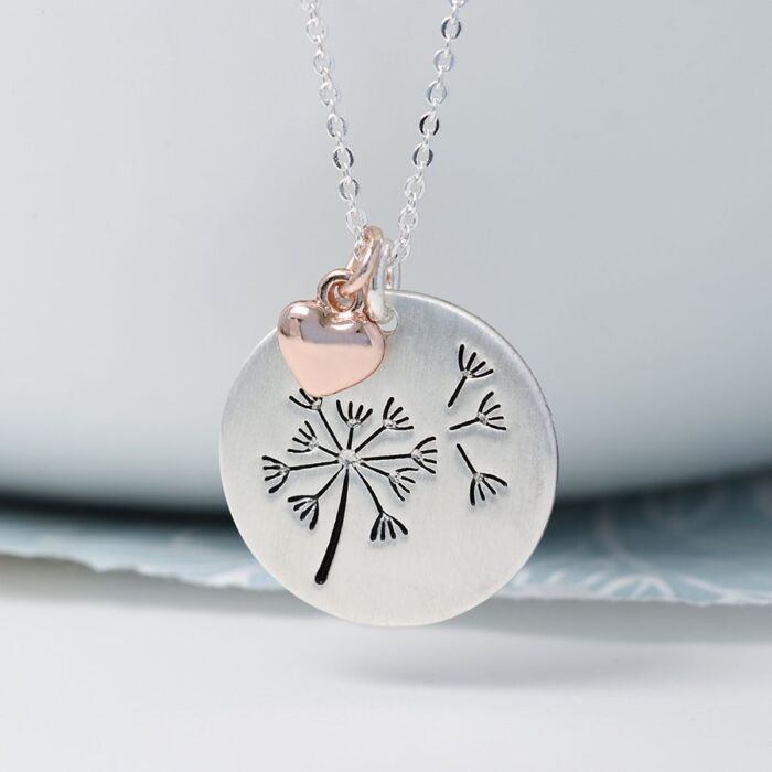 Silver Plated Dandelion Necklace
