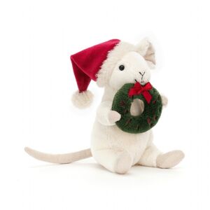 Jellycat Merry Mouse with a Wwreath