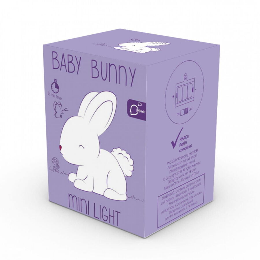 Boxed colour changing nightlight bunny