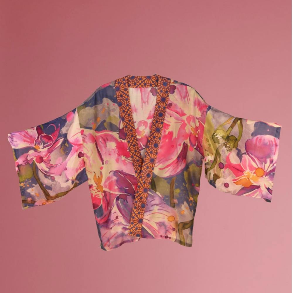 Powder Kimono Jacket Denim Orchid