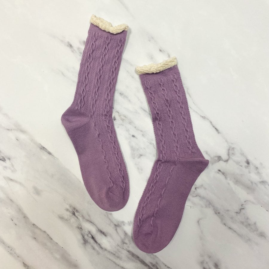 Cotton Rich Socks In Lilac