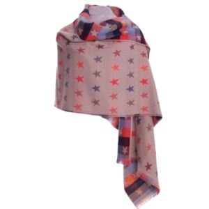 Cream Star Reversible Scarf