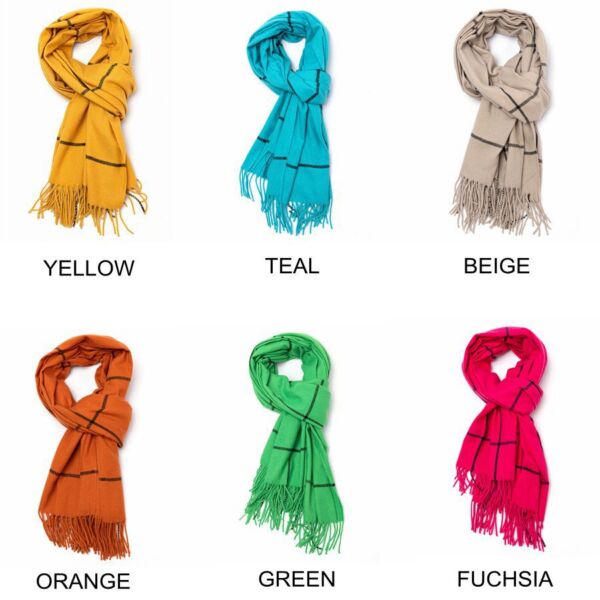 Tartan scarves in 6 colours