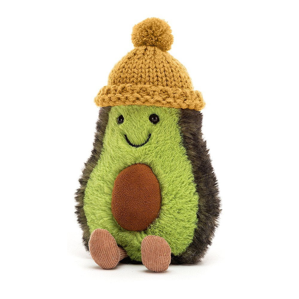 Jellycat Cozi Avocado In His Mustard Hat