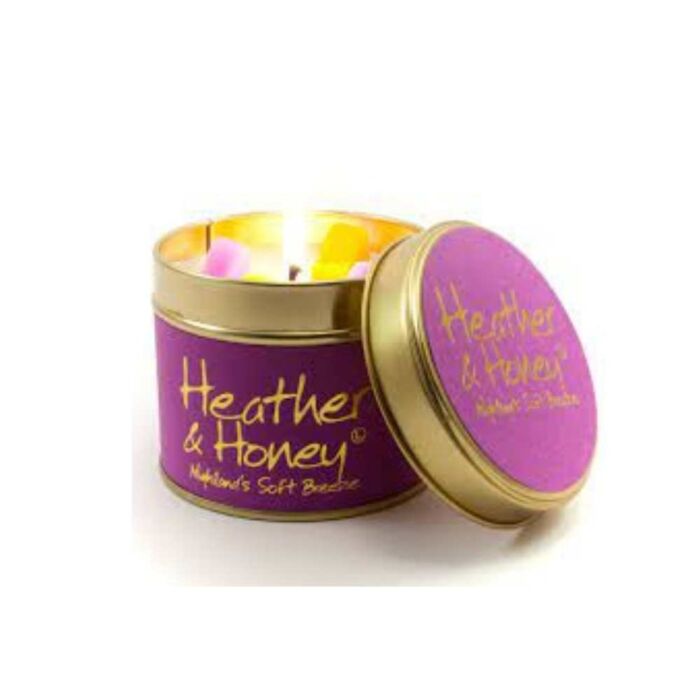 Lily Flame Heather and Honey Scented Candle Tin.