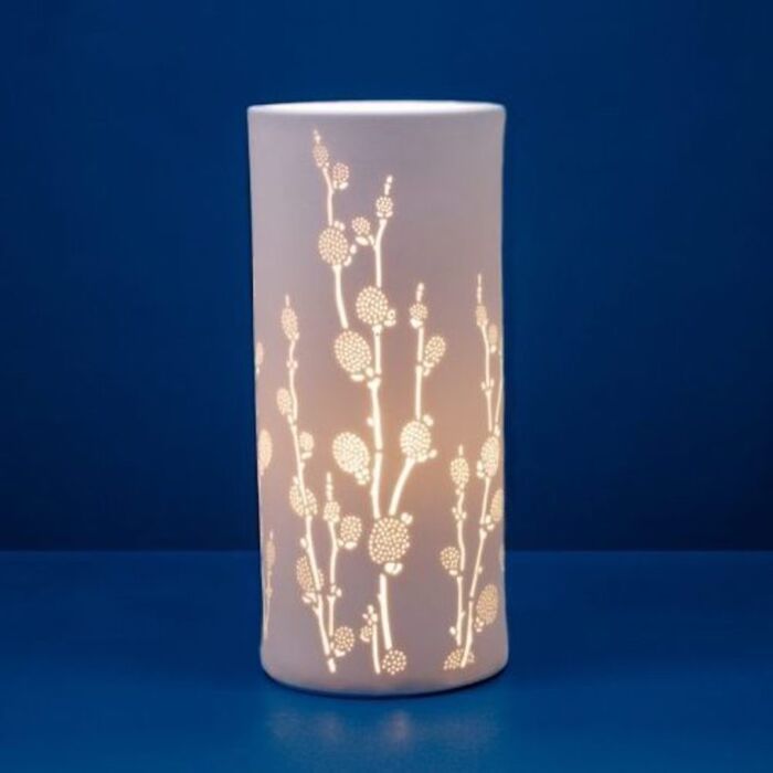 Blooming Branches Porcelain Lamp