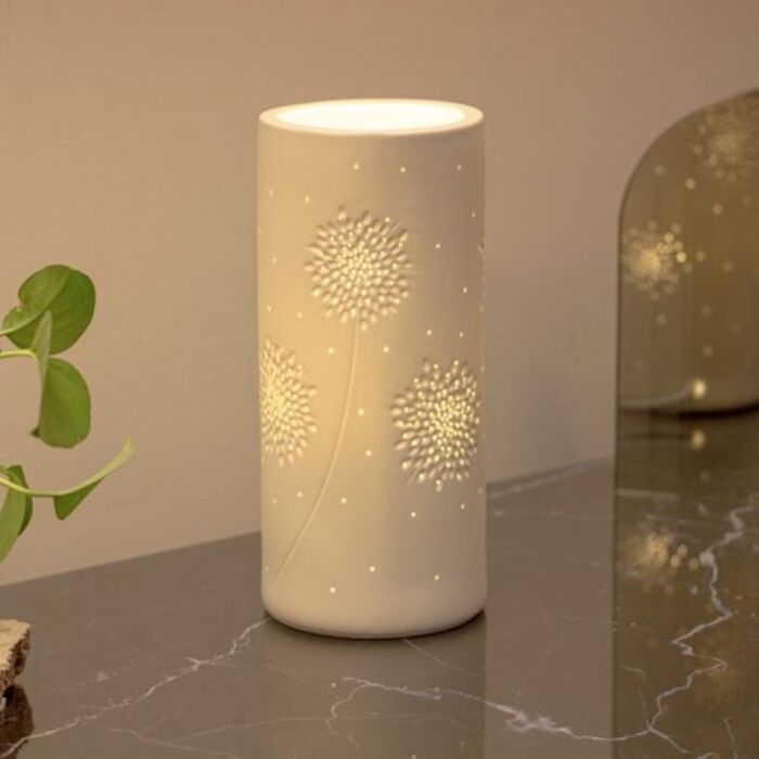 Porcelain Lamp Dandelion Design