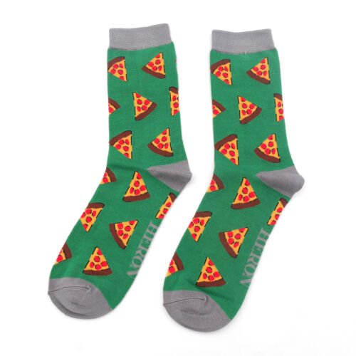 Mr Heron Men's Bamboo Socks. Pizza