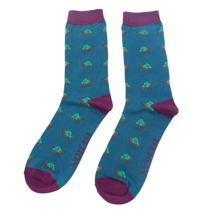Mr Heron Men's Bamboo Socks. Tortoise