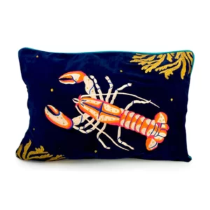 Lobster Velvet Cushion