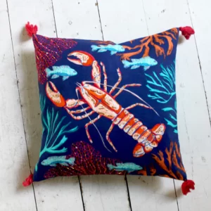 Lobster Design Square Cushion