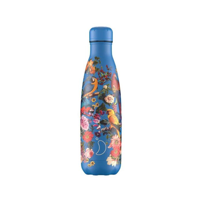 Chilly Bottle 500ml Tropical Parrot Blooms.