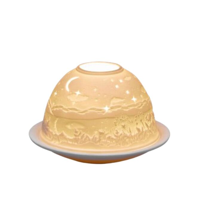 Porcelain tea light holder. Starry Night