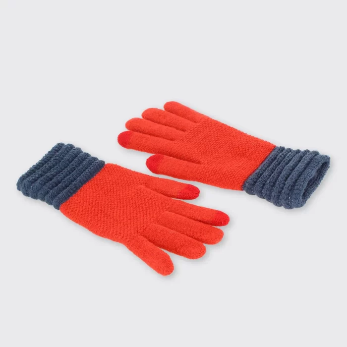 Millie Gloves - Orange/ Blue