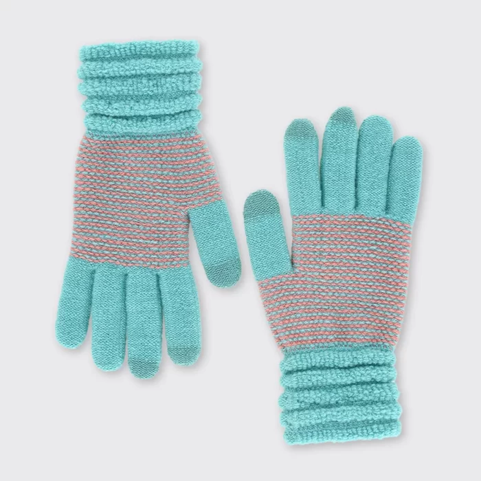 Millie Gloves - Blue/ Pink