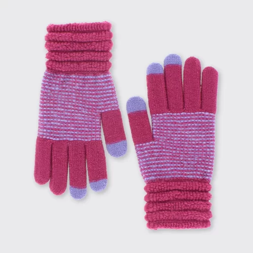 Millie Gloves - Raspberry/ Lilac