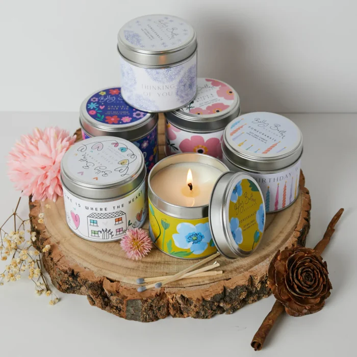 Soy wax scented tinned candle