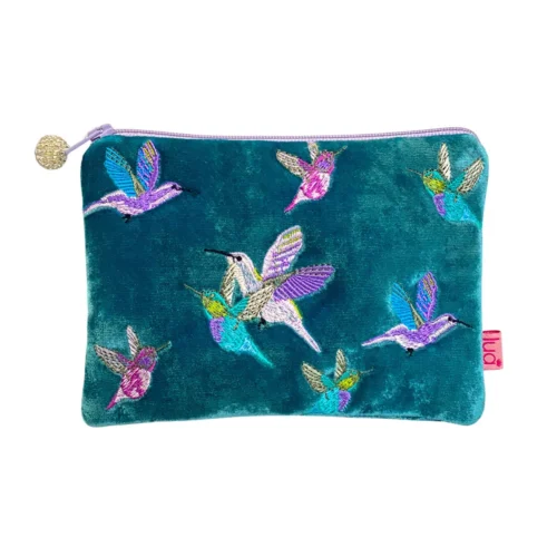 Velvet Embroidered cosmetic purse