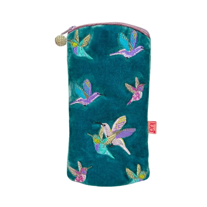 Velvet Embroidered Glasses Case