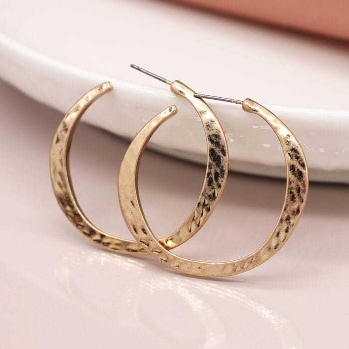 Golden hoop earrings