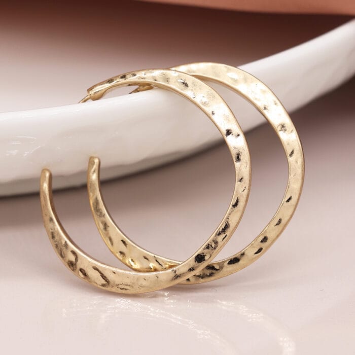 Golden hoop earring