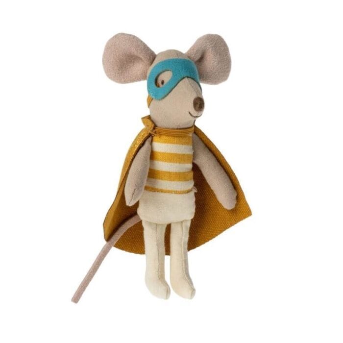 Maileg 'Mouse Superhero' Matchbox Mouse