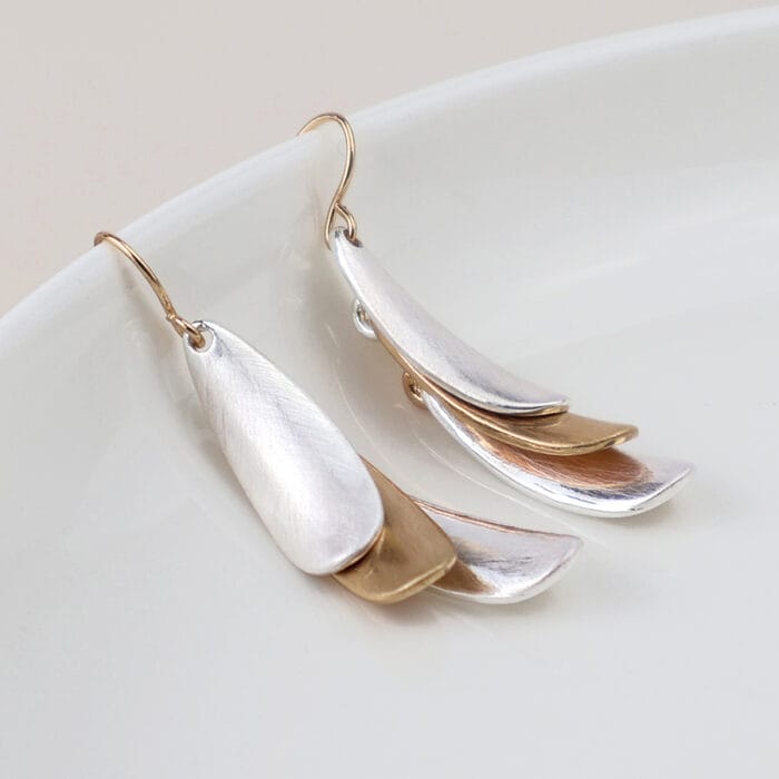 Triple layer earrings